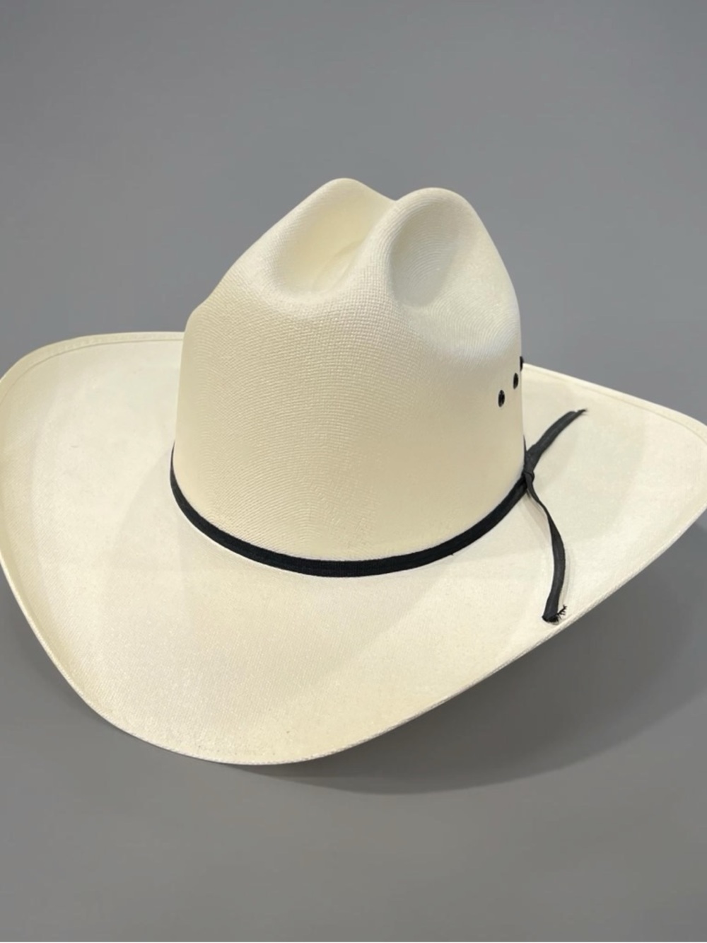 Lammle’s Vintage Men's Cream Cowboy Hat with Black Band